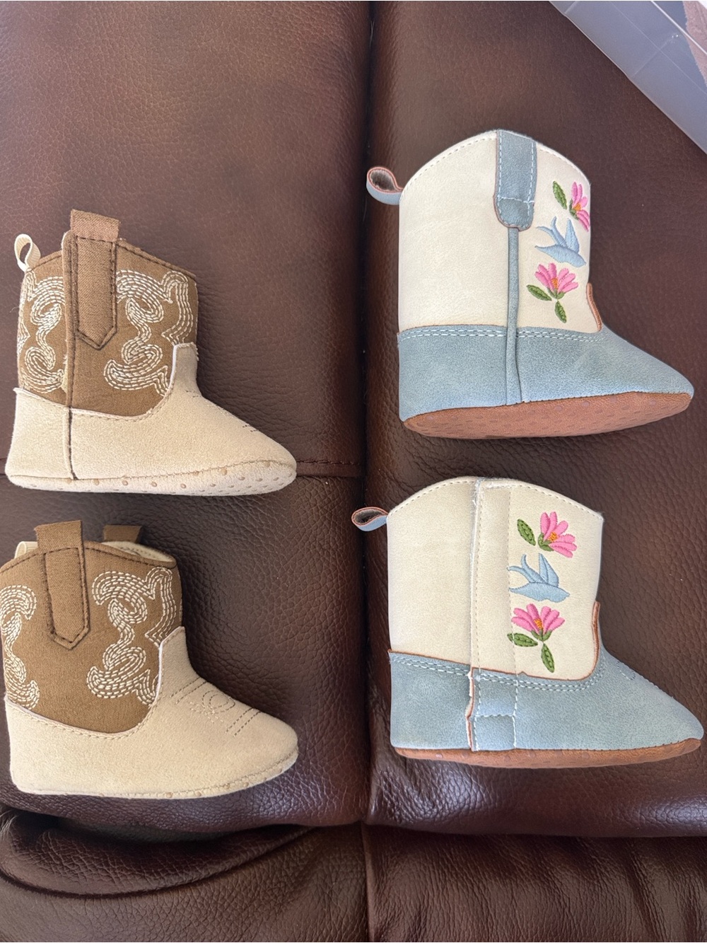 (2) baby cowgirl boots